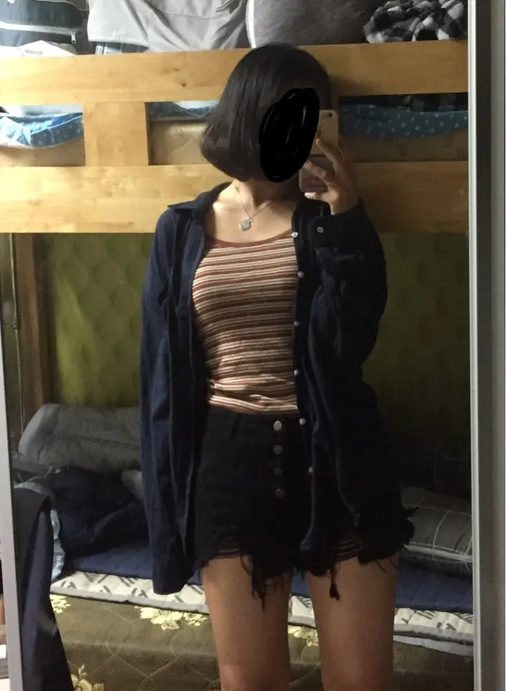 Ripped Boyfriend Styles Denim Shorts photo review