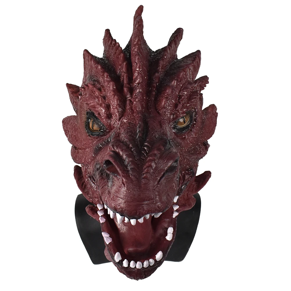Страшный Дракон маска латексное животное голова Монстр ужас Хоббит негабаритный шедевр Smaug маска Хэллоуин