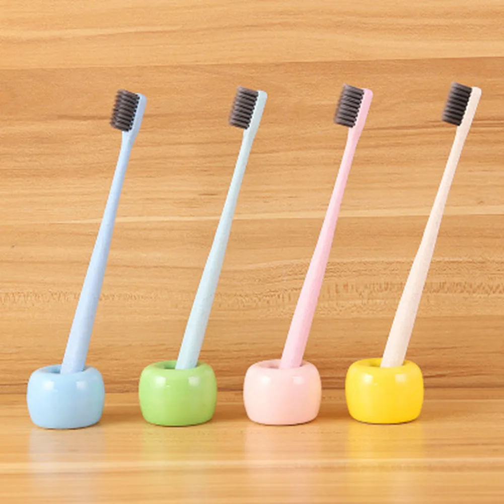 Color Random Ceramic Toothbrush Holder Porcelain Tooth Brush Stand