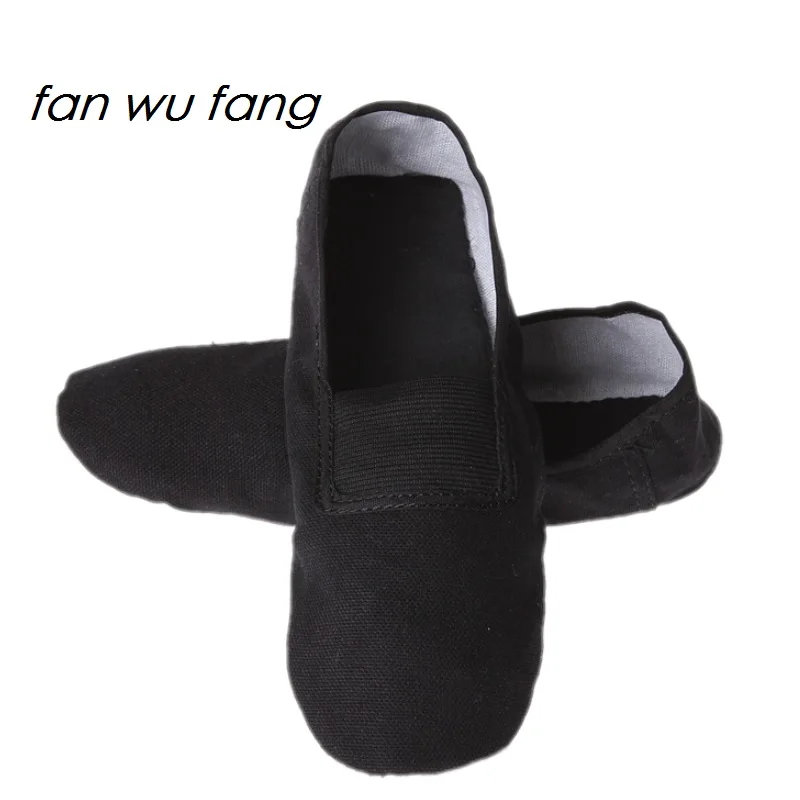 Fan wu fang 2017 новая парусиновая мягкая балетная танцевальная обувь гимнастическая