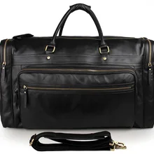 2" Большой Ёмкость из коровьей кожи Для мужчин ручной Чемодан Путешествия Duffle Сумки мужчина черный большой выходные Travel Tote очень большие сумки