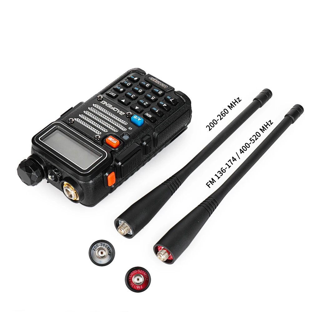Baofeng UV 5RX3 трехдиапазонная 136 174/220 225/400 520 + 2x антенна 5 Вт трехцветный ЖК дисплей