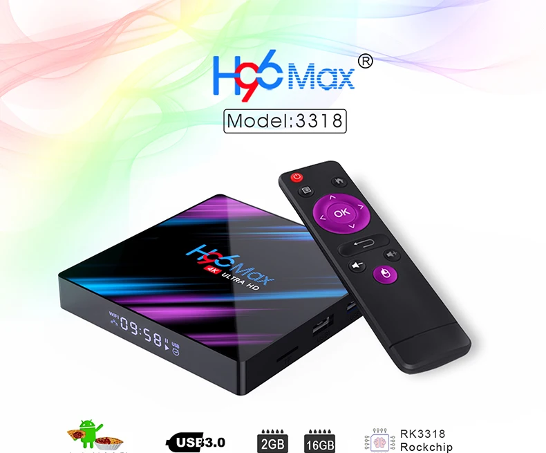 H96 MAX Android HD tv BOX 4K ultra Smart tv Box Android 9,0 4 Гб Ram Rockchip RK3318 Google Play IP tv телеприставка PK tx3 mini