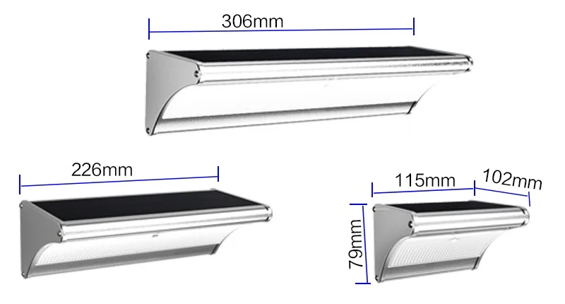 Алюминиевый 1100лум наружный светильник ing Водонепроницаемый 24 48 60 светодиодный солнечный датчик движения садовая дорожка настенный светильник Светодиодный точечный светильник солнечный светильник