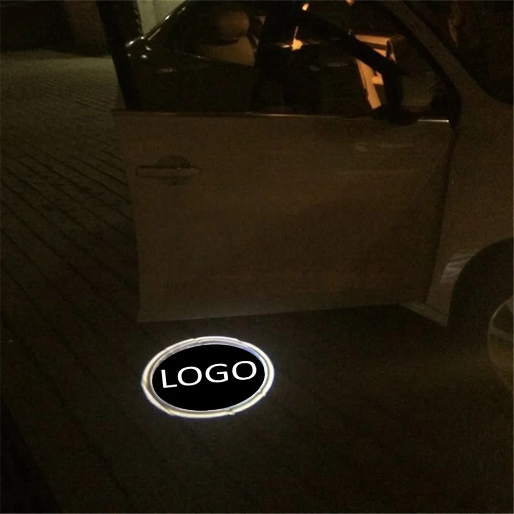 

JingXiangFeng 2 pcs Case For ssang yong For volvo Car Door Welcome Light Car LED Laser Logo Ghost Shadow Light Warning lights
