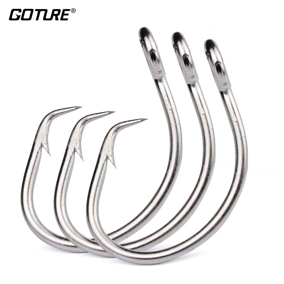Goture 25 Pieces/bag Stainless Steel Circle Fishing Hooks 8 9 10 11