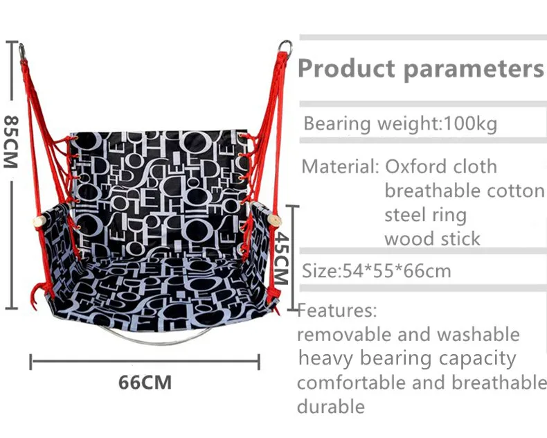 Модный брезентовый гамак для взрослых, крытая качающаяся люлька, уличное кресло, детский гамак, туристический с подушкой, 100 кг