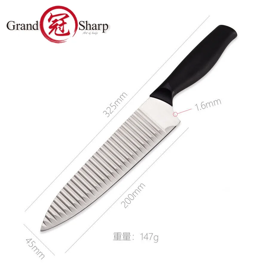 Кухонные ножи шеф-повара, супер качество, высокоуглеродистая Нержавеющая сталь, профессиональные инструменты для приготовления хрома, картофелечистка, терка для капусты - Цвет: 8 inch chef knife