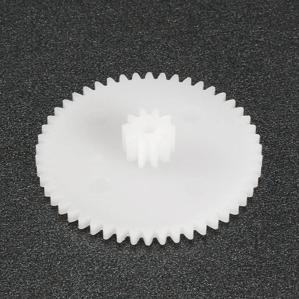Uxcell 10 шт./лот 50102A 2 мм Диаметр отверстия белый пластик шестерни 5,7x26 мм с 50 зубьями игрушки Аксессуары для DIY автомобиля Робот Мотор