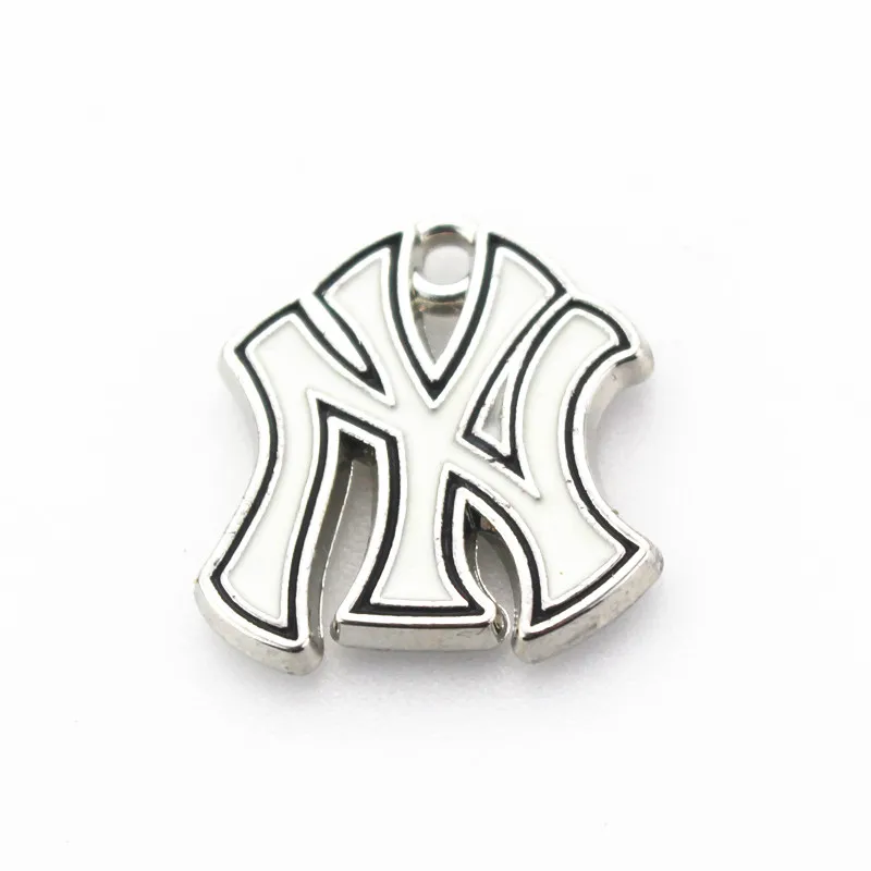 

New 10pcs/lot NY Yankees Baseball Team Dangle Charms Hanging Charm DIY Jewelry Accessories Necklace Pendant