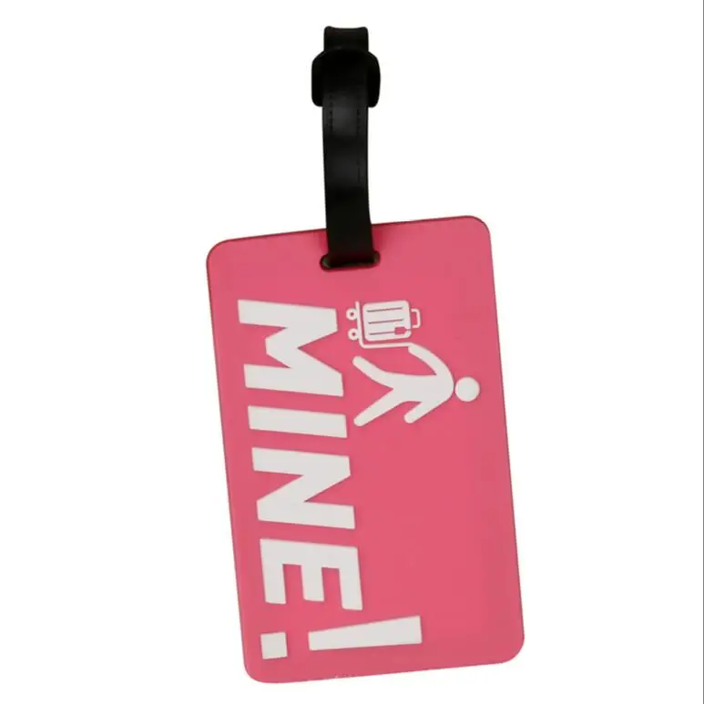 Soft rubber suitcase bag label PVC soft rubber luggage label ID address holder environmental luggage label travel accessories