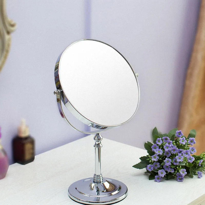 700Brass Magnifying Counter-top Vanity Mirror Cabinet Pull, Free Standing, Double Side 1X/3X, Polished Chrome, Solid Brass