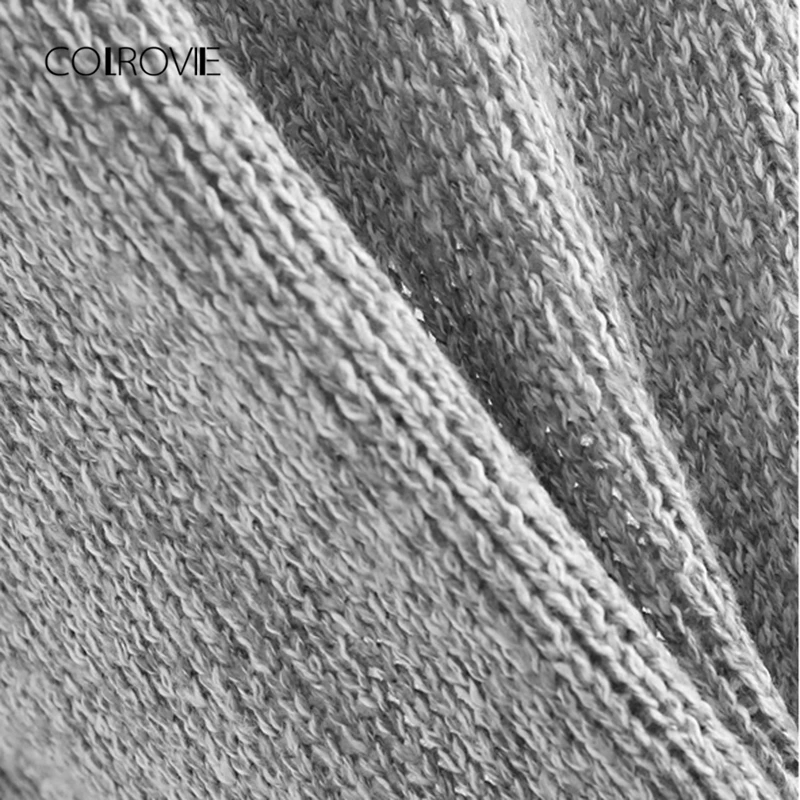 COLROVIE Colorblock Workwear Longline Women Sweater 2018 Autumn Sexy Female Pullovers Jumper Highstreet Casual Lady Sweaters