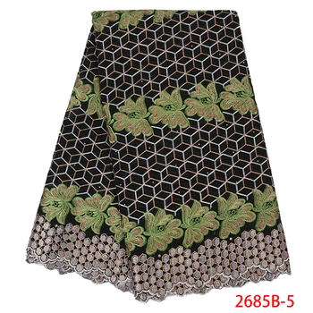 

Lastest African Cotton Dry Lace Fabrics Swiss Voile Lace in Switzerland with Stones Nigerian Lace Fabrics for Dress AMY2685B