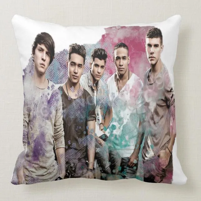 

Cute CNCO Custom Pillow Case New CNCO Watercolor Throw Pillows Cases Best Fandom Gifts for Bestie Girl Car Seat Couch Home Decor