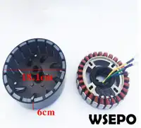5000 ワット 27 ポール電圧カスタマイズ (48 V/60 V/72 V) 固定子と回転子キット dc 発電機にフィット 19 ミリメートルテーパー 41 ミリメートル出力軸
