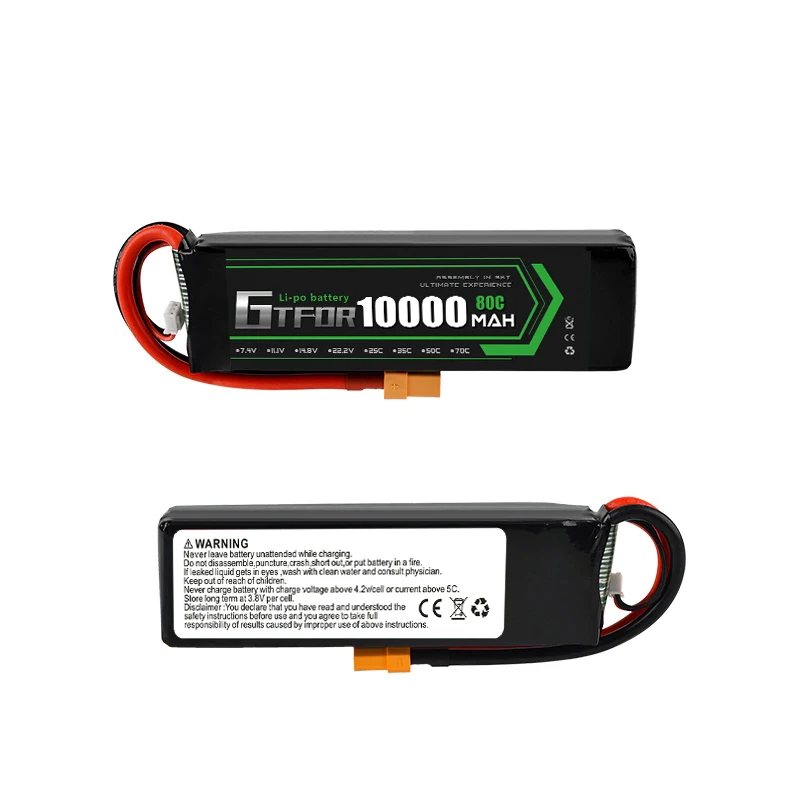 GTFDR lipo Аккумулятор 7 4 В 10000 мАч Lipo 2S 80C 1/8 градусов батарея Deans для 1/10 автомобилей