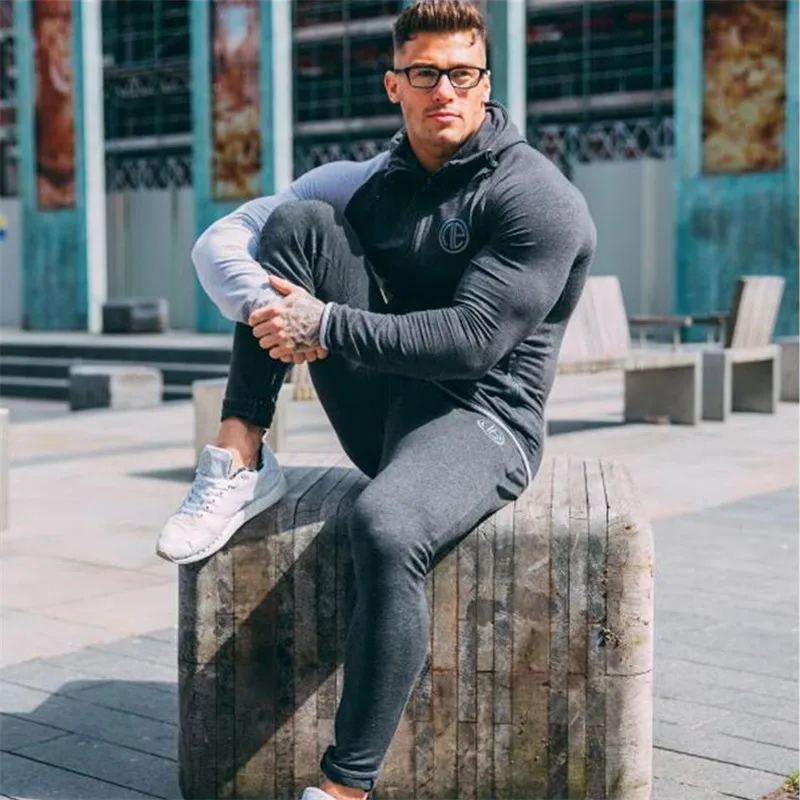 YEMEKE 2018 Men's track suit is suitable for men's casual men's fall suit men's Bodybuilding leisure suit YEMEKE 2018 Men's track suit is suitable for men's casual men's fall suit men's Bodybuilding leisure suit