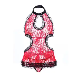 Сексуальное женское белье Кружево платье Badydoll Для женщин Нижнее Бельё для девочек Ночная рубашка; одежда для сна сорочки блесток кольцо