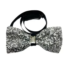 Модный стильный галстук-бабочка с серебряными кристаллами и галстуком-бабочкой, Новое поступление, Модный повседневный галстук Gravata Borboleta