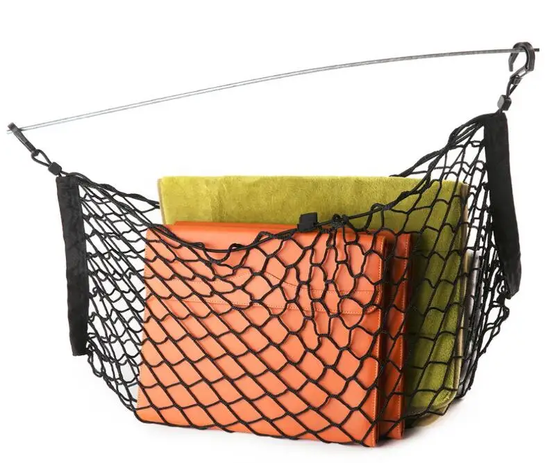 

85*23CM Car Styling Interior SUV Back Rear Trunk Seat Elastic String Net Mesh Storage Bag Pockets Cage Automobiles Organizer New