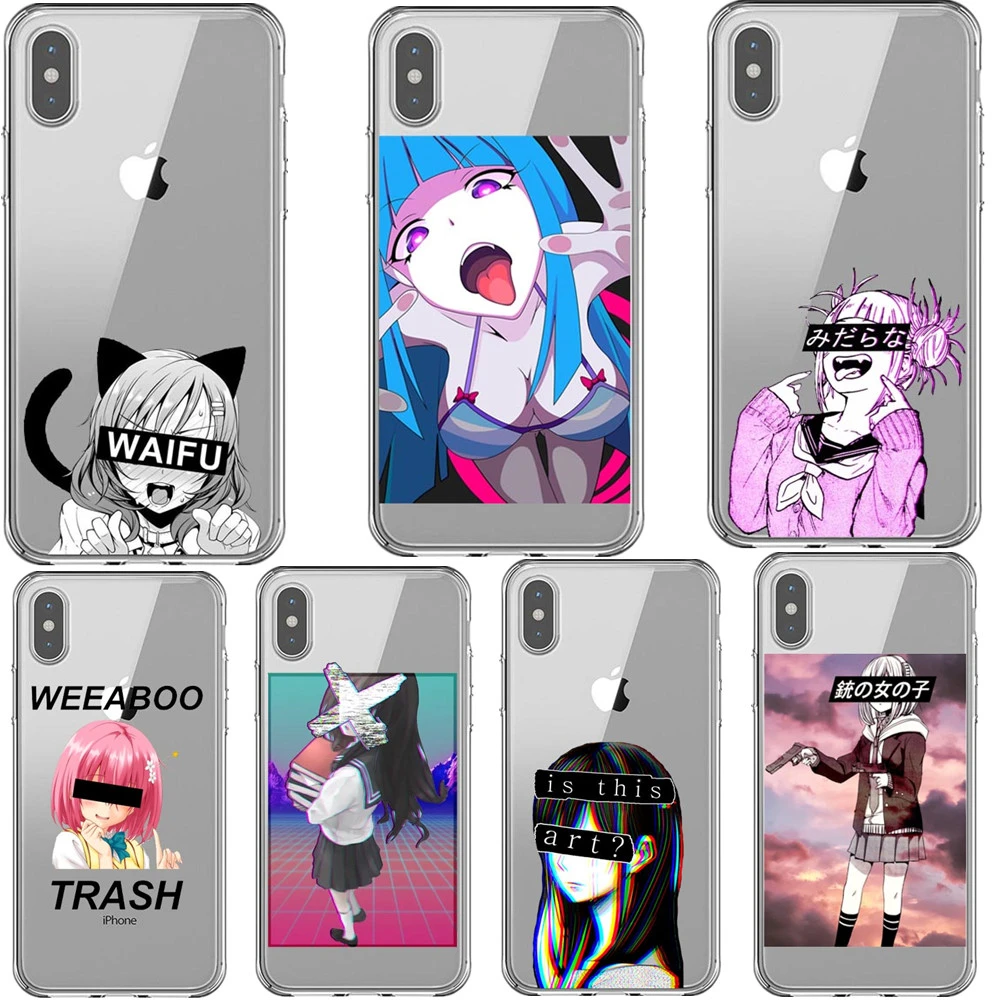Sad Japanese Aesthetic Clear Silicone Phone Cases For Iphone 11 Pro Max 12 Mini 12pro Max Se X Xr Xs 6s 7 8 Plus Back Cover Phone Case Covers Aliexpress