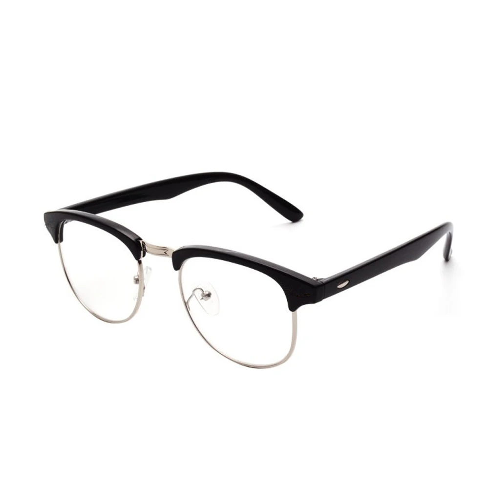 

Half Metal Frame Classic Eyeglasses Women/Men Retro Vintage Unisex Glasses Big Frame Eyewear Glasses Myopia Glasses Frame