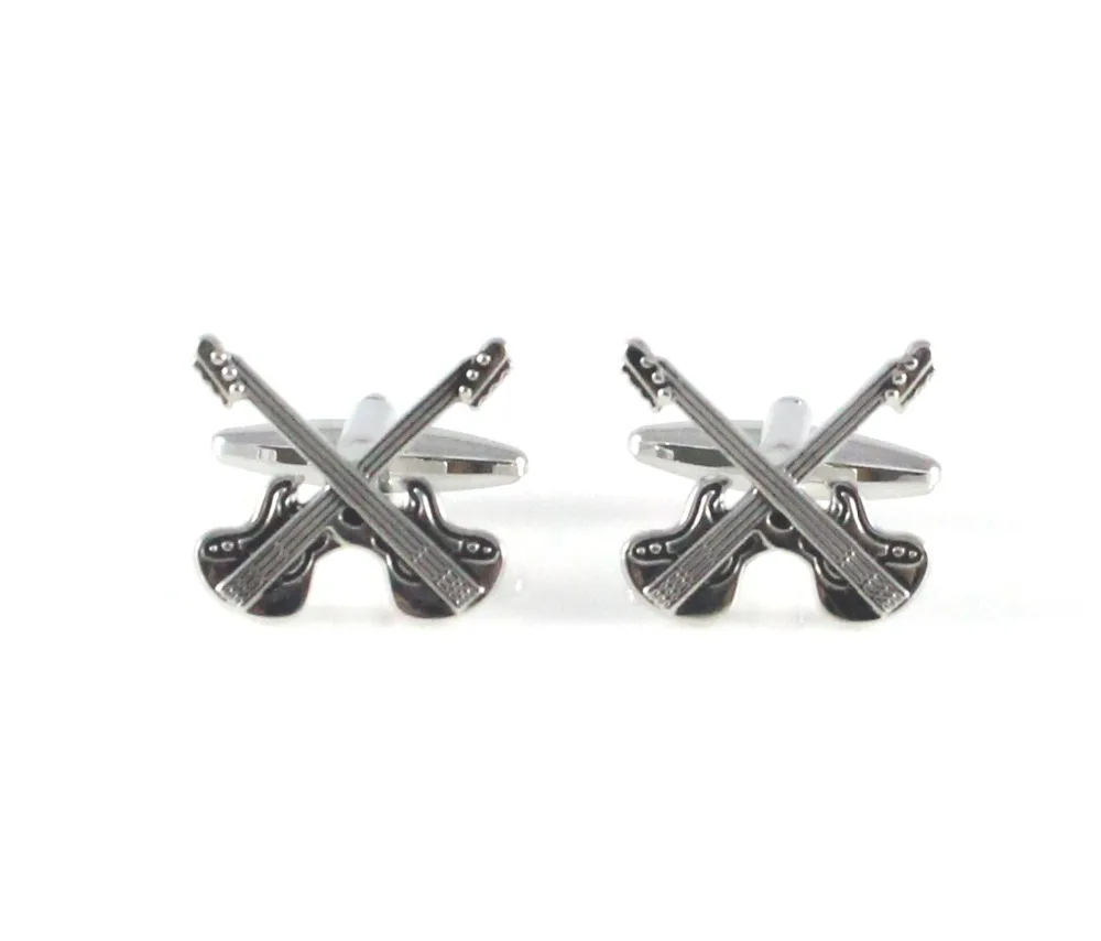 

Guitar Cuff Links Cross Two Guitars Cufflinks Father's Day Gift Cuff Links Birthday Wedding Gifts Cuff Links