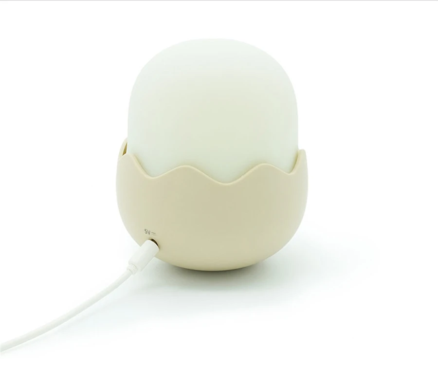 Симпатичные Яйцо Силиконовые LED Ночной свет ночной свет для детей для девочек игрушка подарок Детские Спальня ночника