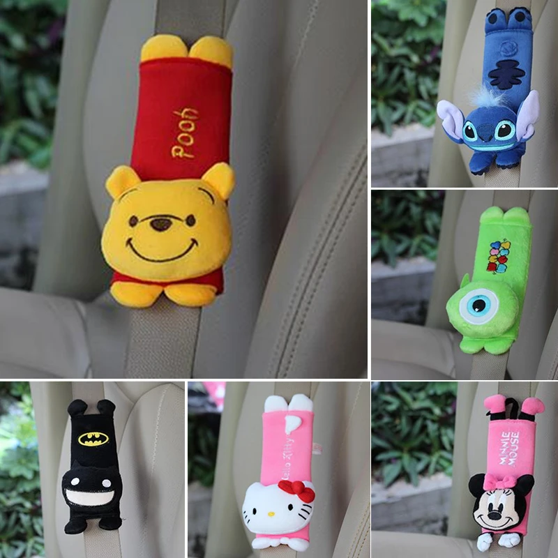 quality 1 Pair cute Cartoon Car Sefety Seat Belt cover Child belt Shoulder Pads Protection Plush Padding Auto Accessories |