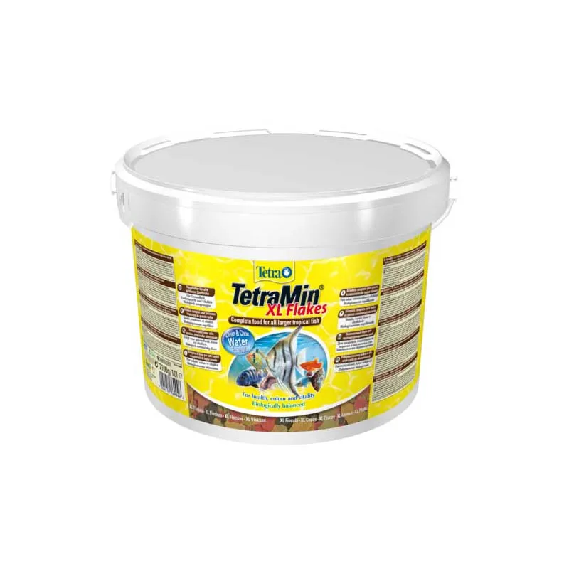 Tetra TetraMin XL Flakes корм для всех видов рыб крупные хлопья 10 литров | - Цена: 