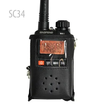 

Hot sale radio Baofeng leather case with belt for UV-3R Plus
