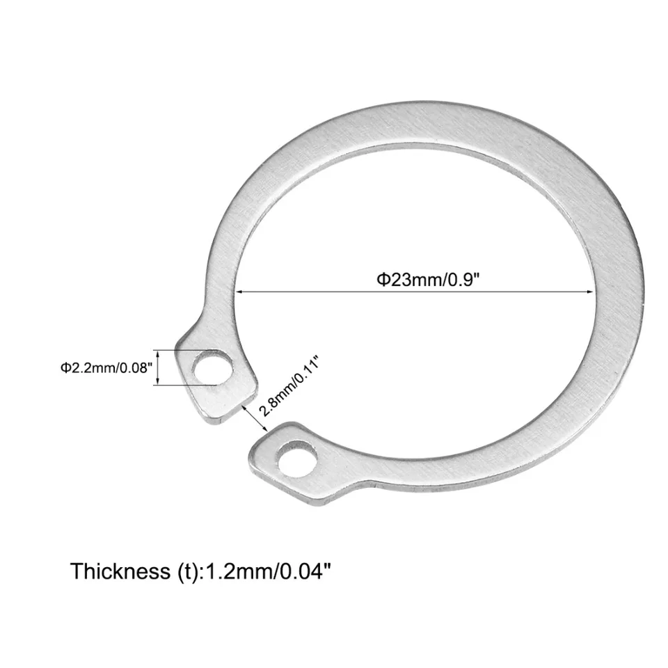 uxcell 12.8mm External Circlips CClip Retaining Snap Rings 304