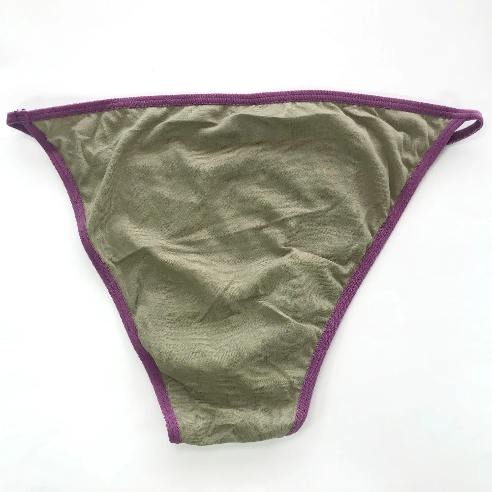 G342C New Colors Mens String Bikini Fine Soft Cotton Sexy Underwear Contoured Pouch