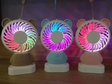 ULIFART USB Portable Rechargeable Fan Handy Colorful Light Changing Cooler Fan PC Gadgets For Computer Laptop Dropshipping