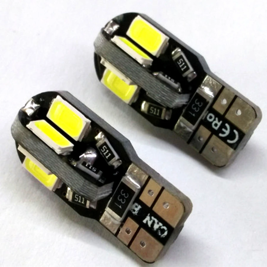 10PCS T10 8SMD 5730 LED Car Light T10 W5W 194 SMD Auto Wedge Lamp Led Bulb Led Parking Bulb