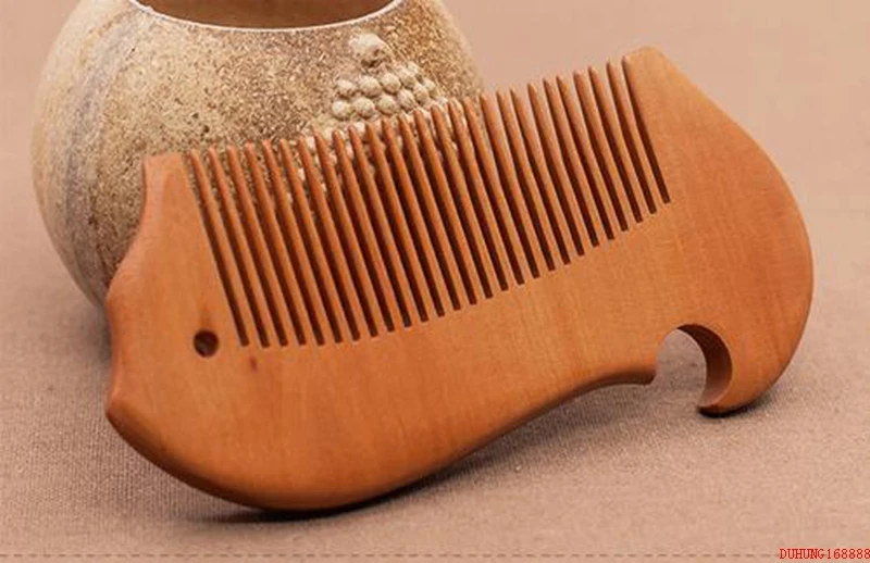 US $480.00 free shipping 600pcs Boutique wood comb carved peach comb 5648