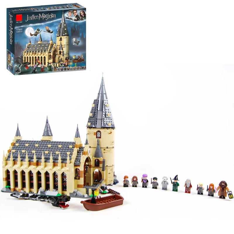 

75954 936pcs Harry series Potter Great Hall Model Building Block Educational Toy For Children Christmas gifts