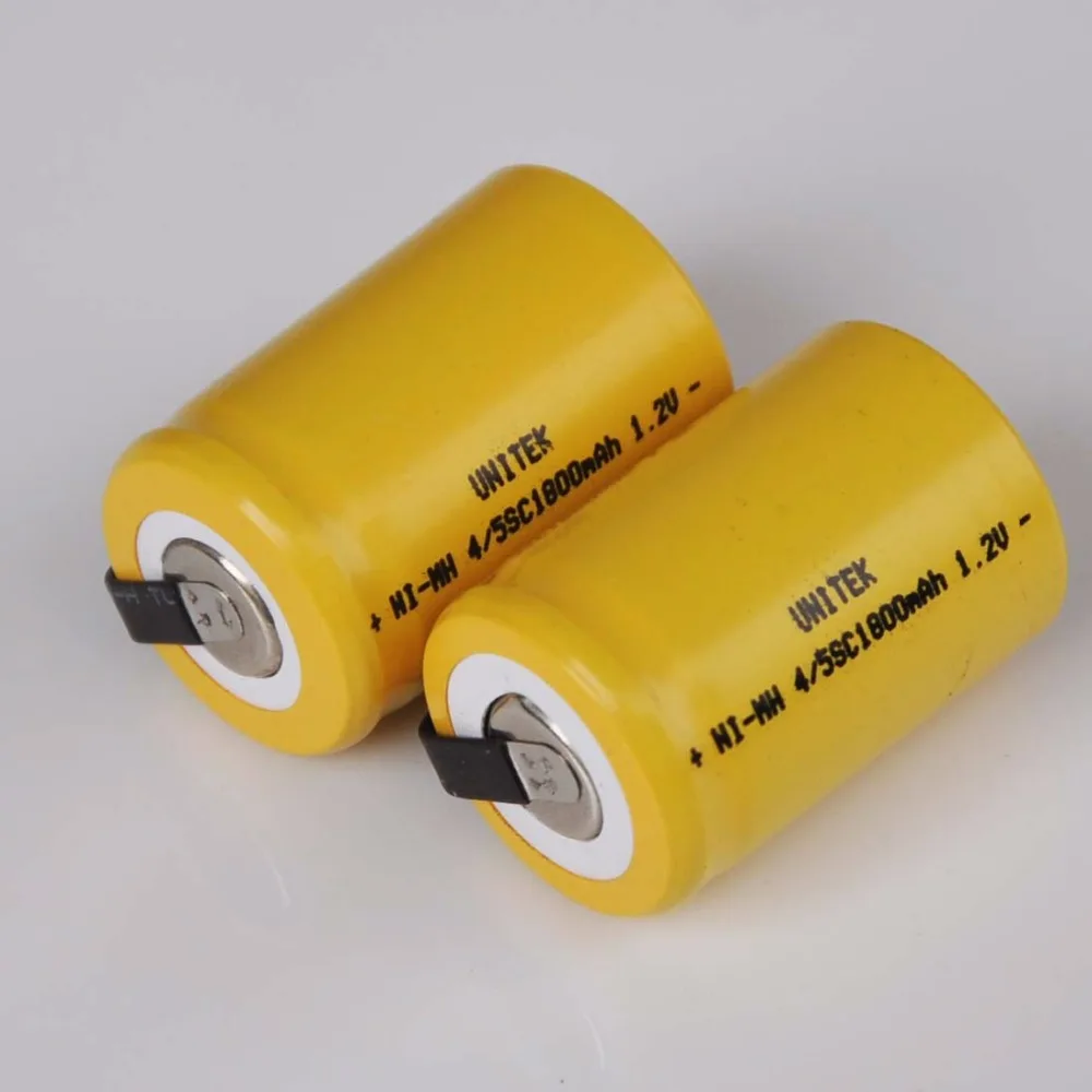 2-5 шт 1,2 V 4/5SC аккумуляторная батарея 1800mah 4/5 SC Sub C Ni-MH nimh ячейка с вкладками для сварки для электрической дрели шуруповерта