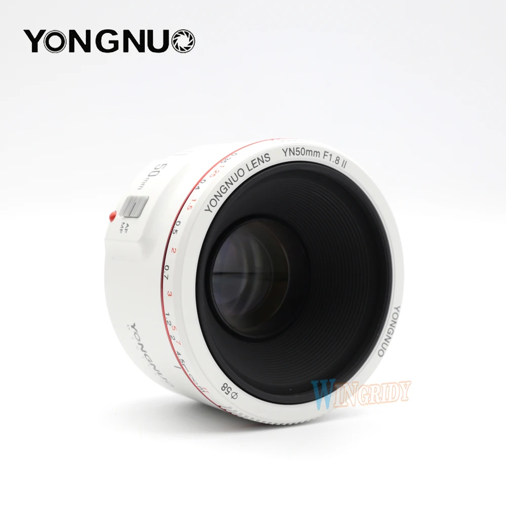 Белый YN50mm F1.8 II большая апертура Автофокус Объектив YONGNUO для Canon эффект боке объектив камеры для Canon EOS 70D 5D2 5D3 DSLR