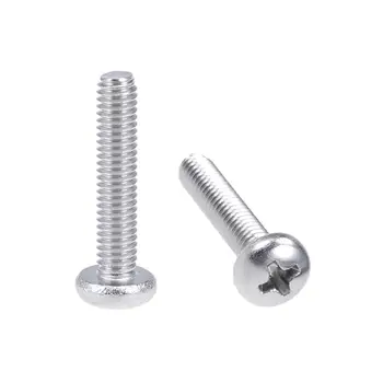 

UXCELL Machine Screws Pan Phillips Cross Head Screw M3/4x20/22/35/40/45mm 304 Stainless Steel Fasteners Bolts for furniture wood