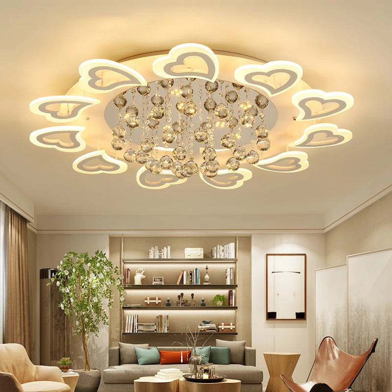 

Crystal Modern Led Ceiling Lamp For Living Room Bedroom Study Room Modern Led Ceiling Lights Led Ceiling Illumination