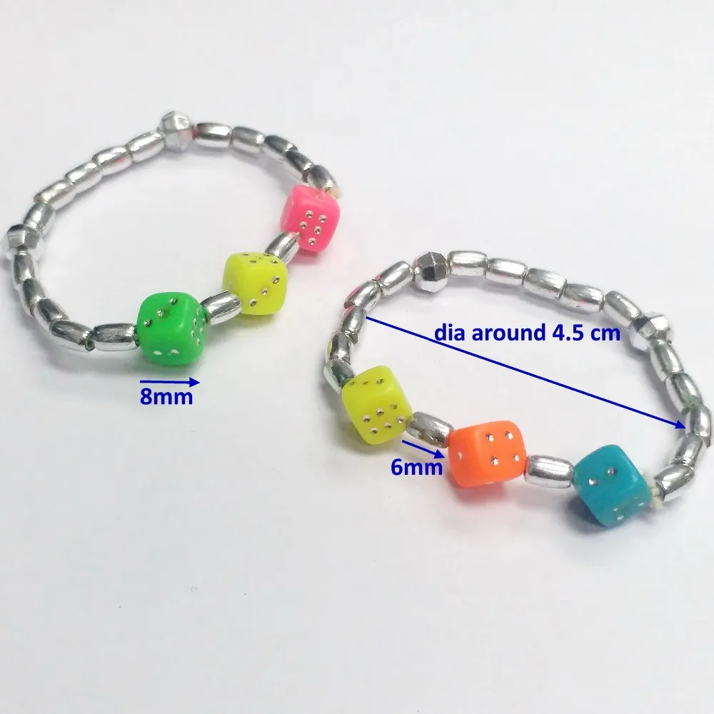 dice silver bracelet - 2.6g