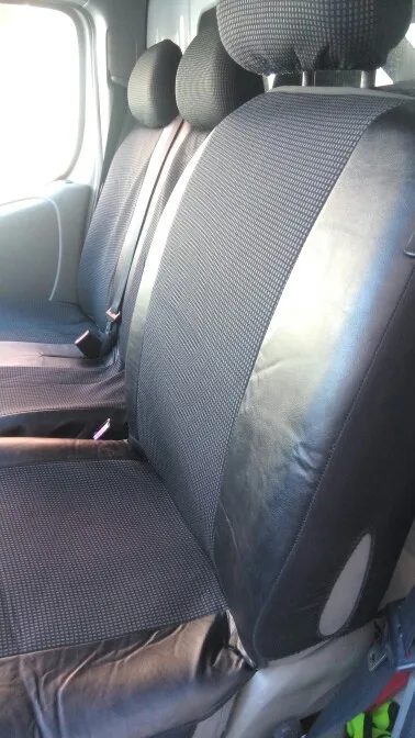 2+1 BLACK SOFT COMFORT FABRIC /& ARMREST SEAT COVERS FOR RENAULT MASTER TRAFIC