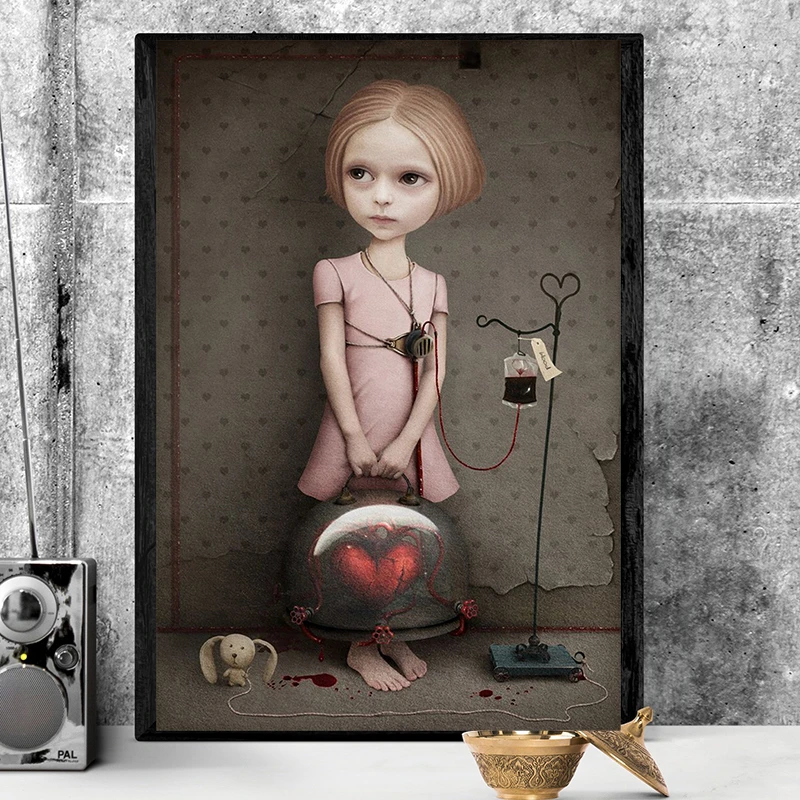 Девушка входит в кровь Марка Райден плакат абстрактная Печать Декоративная картина для гостиной украшение дома