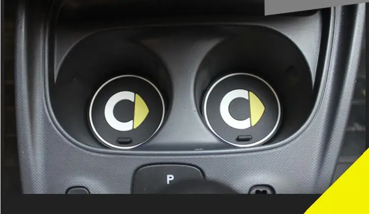 

1 Piece Cup Mats Non-slip Mat Smart Fortwo 453 Fluorescent Logo Storage Anti Stress Slip Covers Interior Decoration Car Styling