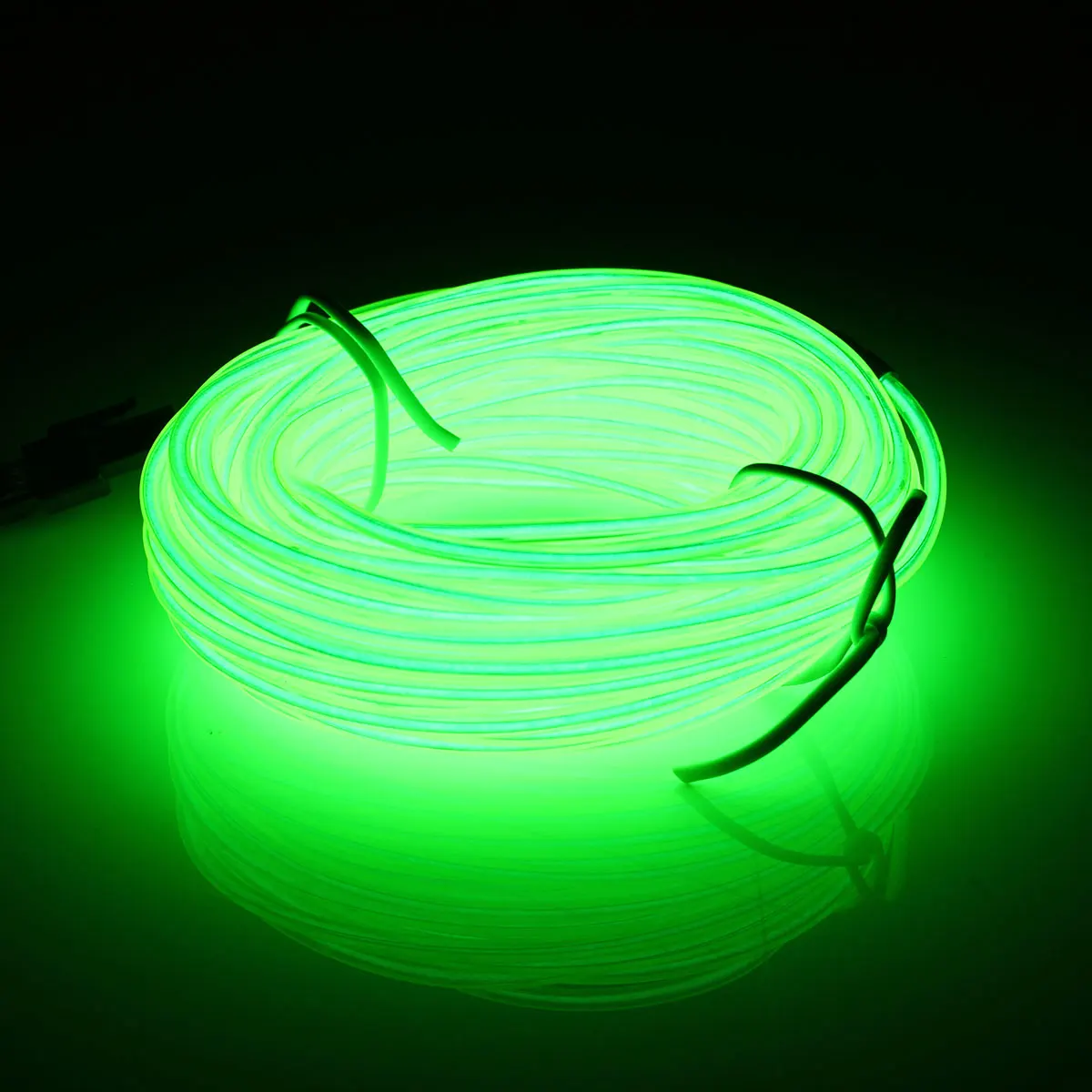 Smuxi 10 м 5 в EL провод с неоновым светом Танцевальная вечеринка декоративная лампа для автомобиля неоновый светодиодный светильник Гибкий EL провод веревка трубка водонепроницаемая светодиодная лента - Испускаемый цвет: Fluorescent Green