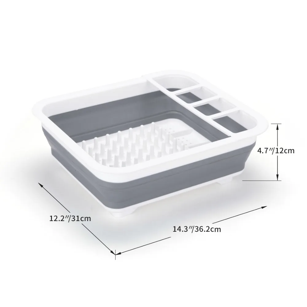 ANHO طوي طبق رف المطبخ تخزين حامل تجفيف عاء أدوات المائدة لوحة المحمولة تجفيف رف المنزل الرف المائدة المنظم