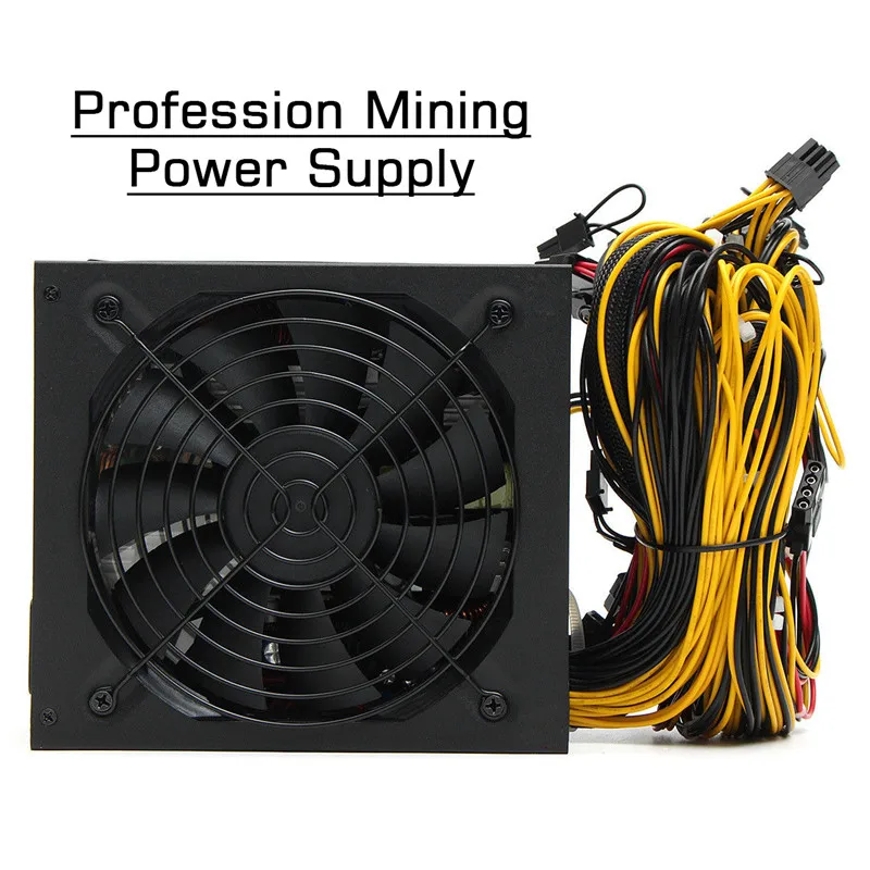 

New Minner ETH Bitcoin Mining ATX 2000W PLUS Gold Power Supply SATA IDE For 8 GPU Ethereum PC Power Supply For PC BTC Machine