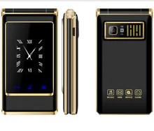 Z podwójnym ekranem słuchawki odwróć telefon z ekranem dotykowym A15 Dual Sim 3.0 ''tanie starszy telefon komórkowy starszy Clamshell Celular